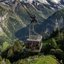 Fotografia de teleférico íngreme nos Alpes Suíços