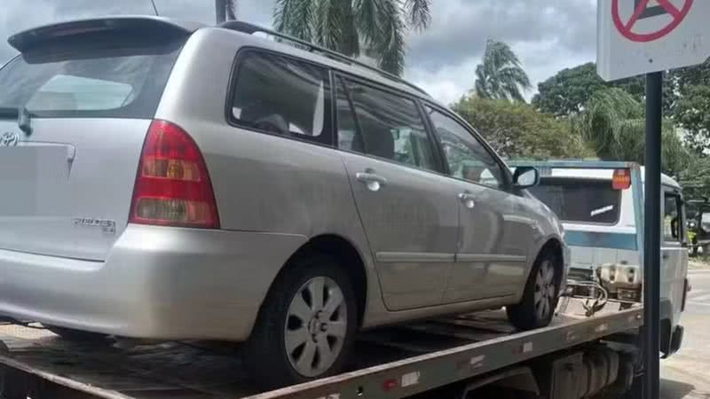 Carro envolvido em caso inusitado em MG - Divulgação/Polícia Militar