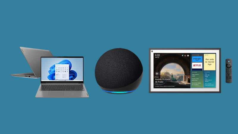 Com Echo Dot, notebook e outros, confira alguns dispositivos perfeitos para quem trabalha em home office - Créditos: Reprodução/Mercado Livre