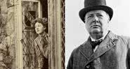 Retratos de Agatha Christie e Winston Churchill respectivamente - Wikimedia Commons