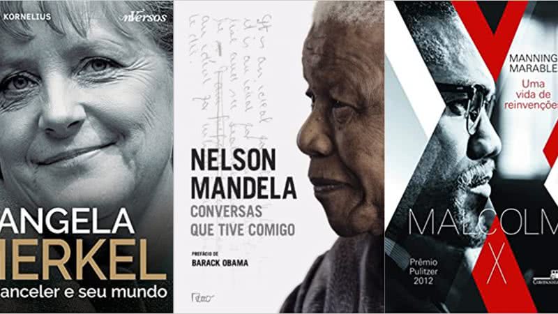 Capas das obras disponíveis na Amazon - Reprodução / nVersos / Rocco / Companhia das Letras