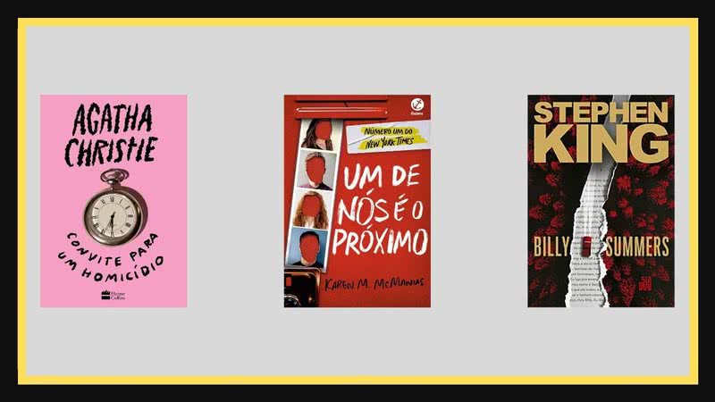 Capas dos livros de mistérios e crimes perfeitos para sua coleção. Todos disponíveis na Amazon - Créditos: Reprodução/Amazon