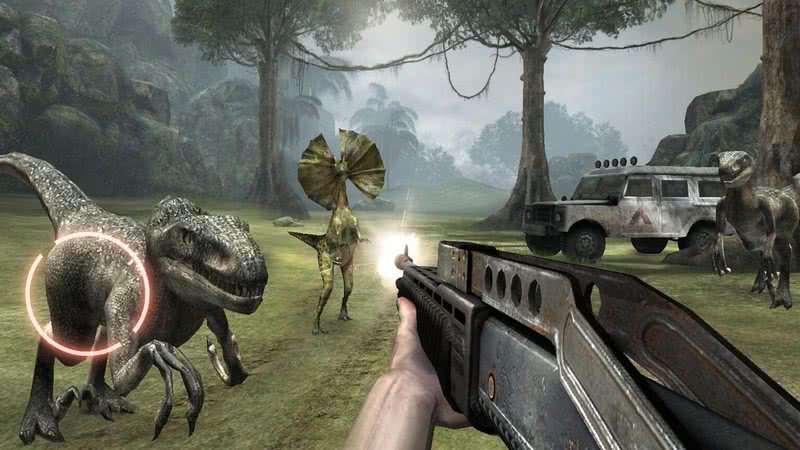 Jogo de realidade virtual Dino VR Shooter - Divulgação