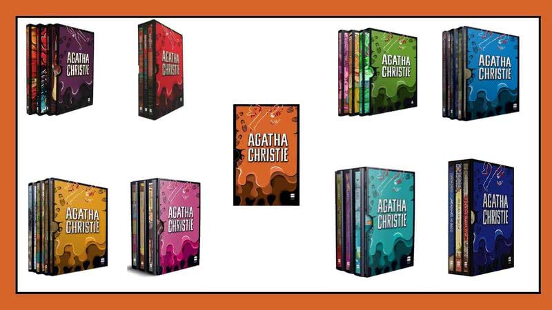 Capas das obras de Agatha Christie disponíveis na Amazon - Crédito: Reprodução/HarperCollins