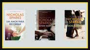 Capas das obras de Nicholas Sparks, todas disponíveis na Amazon - Crédito: Reprodução / Amazon