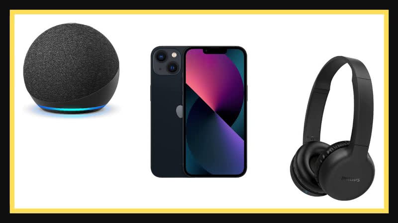 iPhone, impressoras, fones de ouvido e mais produtos estão entre os mais vendidos da Amazon - Créditos: Reprodução/Amazon