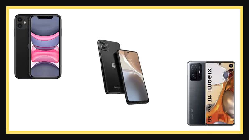 Nós preparamos um Top 10 dos smartphones mais vendidos na Amazon. - Créditos: Reprodução/Amazon