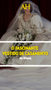 O fascinante vestido de casamento de Diana