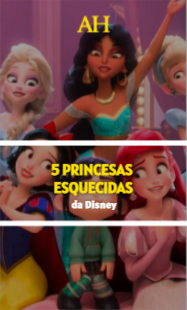 5 princesas esquecidas da Disney