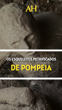 Os esqueletos petrificados de Pompeia