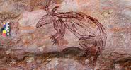 Pintura de um canguru ou animal similar - Divulgação/Australian Archaeology