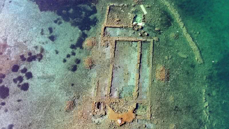 Vestígios de basílica no Lago Iznik, Turquia - Divulgação/DHA