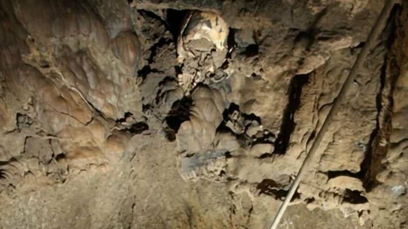 Imagem do crânio encontrado na caverna Marcel Loubens - Divulgação/PLOS ONE