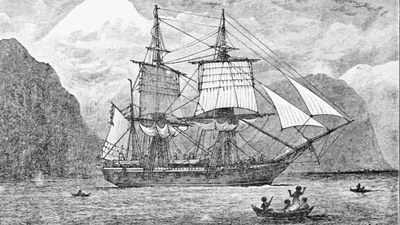 Ilustração do navio HMS Beagle - Wikimedia Commons