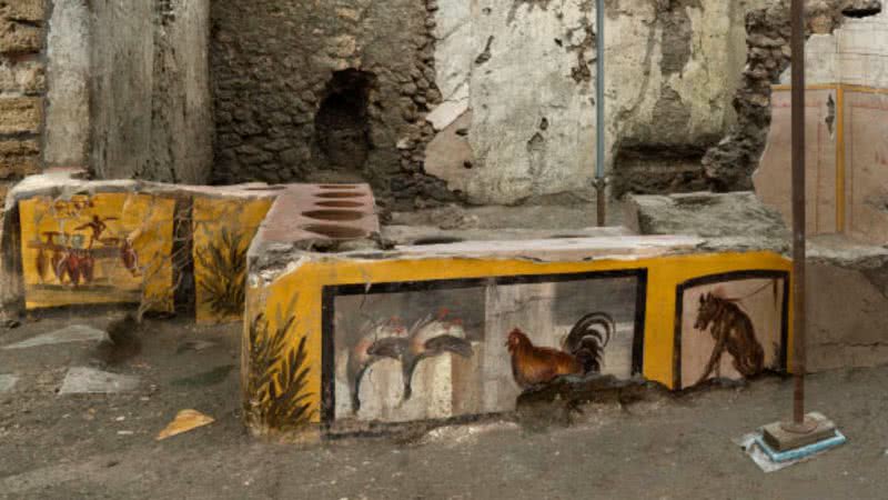 Imagem da descoberta arqueológica - Divulgação/Parque arqueológico de Pompeia/Luigi Spina