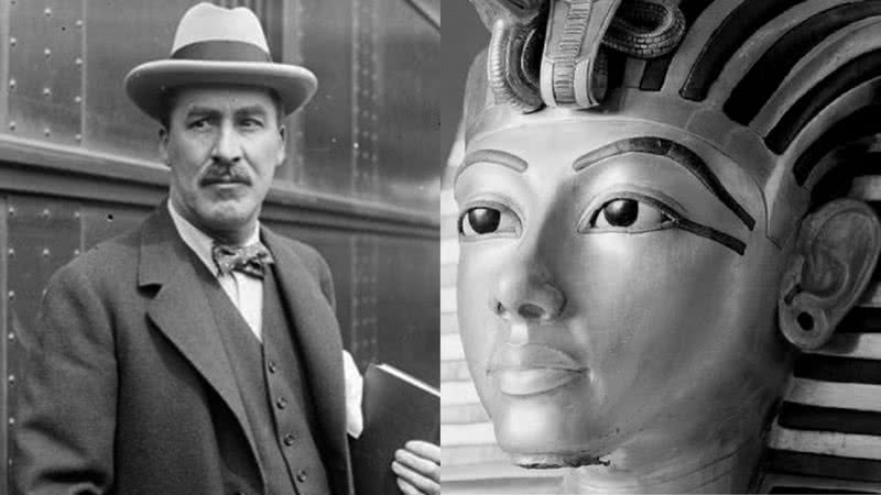 Howard Carter e o faraó Tutancâmon - Wikimedia Commons/Chicago Daily News/Divulgação/Harry Burton/Griffith Institute/Oxford University