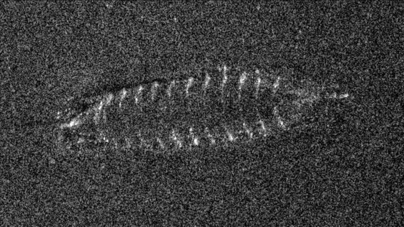 Imagem de sonar da embarcação - Divulgação/ FFI/ NTNU