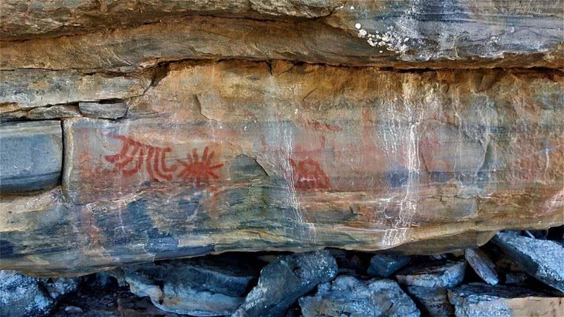 Pinturas rupestres encontradas no norte da Bahia - Divulgação/Engie