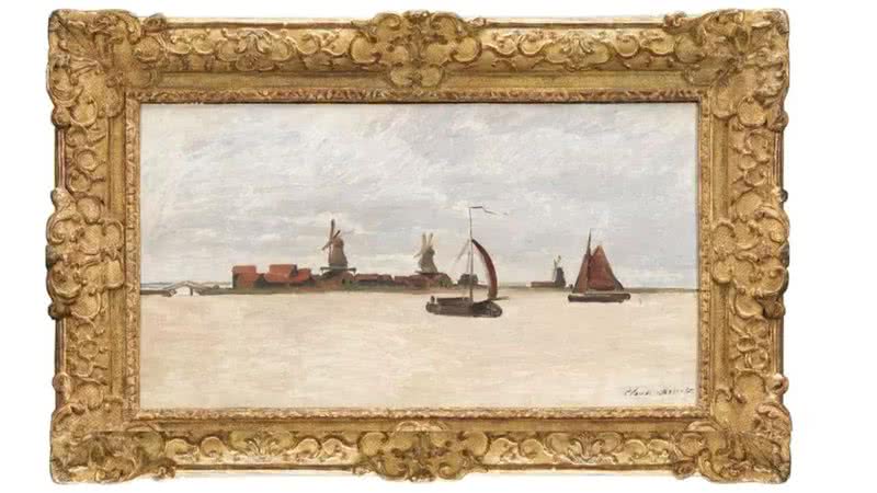 Pintura de Monet intitulada "O Voorzaan e o Westerhem" - Divulgação / Museu Zaans