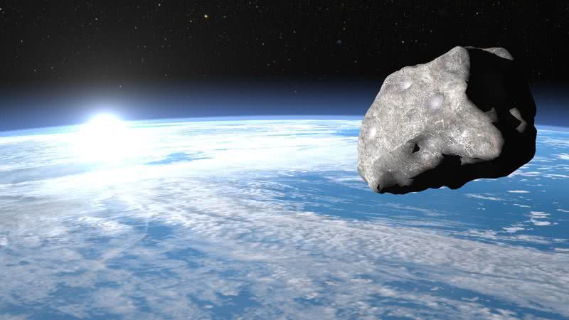 Asteroide passando próximo à Terra - Divulgação