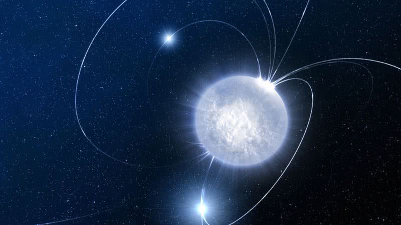 Ilustração de como seria um magnetar - Foto por European Southern Observatory (ESO) pelo Wikimedia Commons