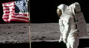 Buzz Aldrin em solo lunar - Divulgação/NASA