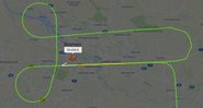 O desenho de pênis feito pelo piloto - Flightradar24