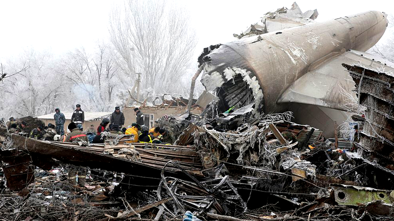 Destroços de um Boeing - Getty Images