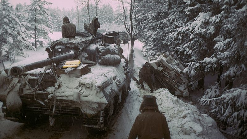 Tanque estadunidense na floresta das Ardenas - Getty Images