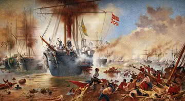 A Batalha do Riachuelo, um dos maiores conflitos da Guerra do Paraguai - Wikimedia Commons