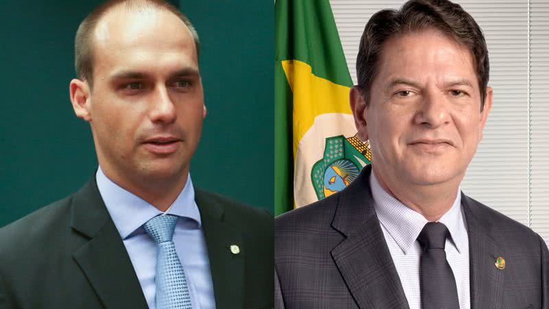 Montagem de Eduardo Bolsonaro e Cid Gomes - Wikimedia Commons