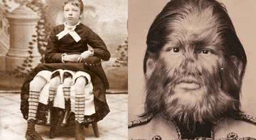 Fotografias de Myrtle Corbin e Fedor Jeftichew, respectivamente - Divulgação