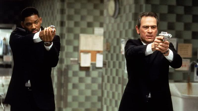 Will Smith e Tommy Lee Jones em Homens de Preto (1997) - Divulgação - Columbia Pictures