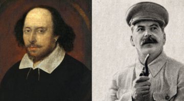 Retratos de Shakespeare e Stalin respectivamente - Creative Commons