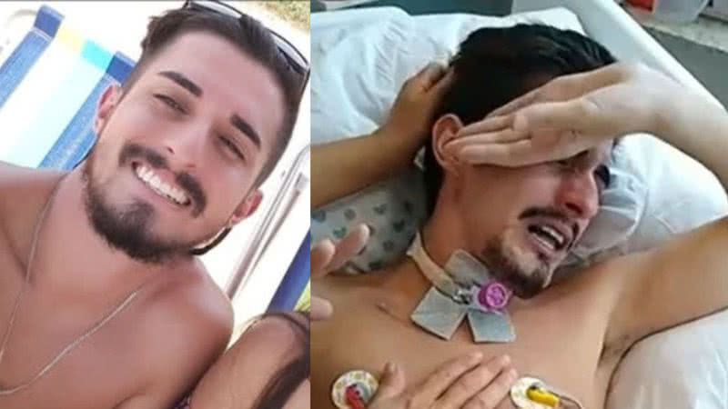 Fotografias de Alexandre Moraes antes e depois do acidente médico que o deixou vegetativo - Divulgação/ Arquivo Pessoal