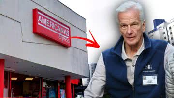 Jorge Paulo Lemann em montagem com fachada de Lojas Americanas - Getty Images / Google Street View