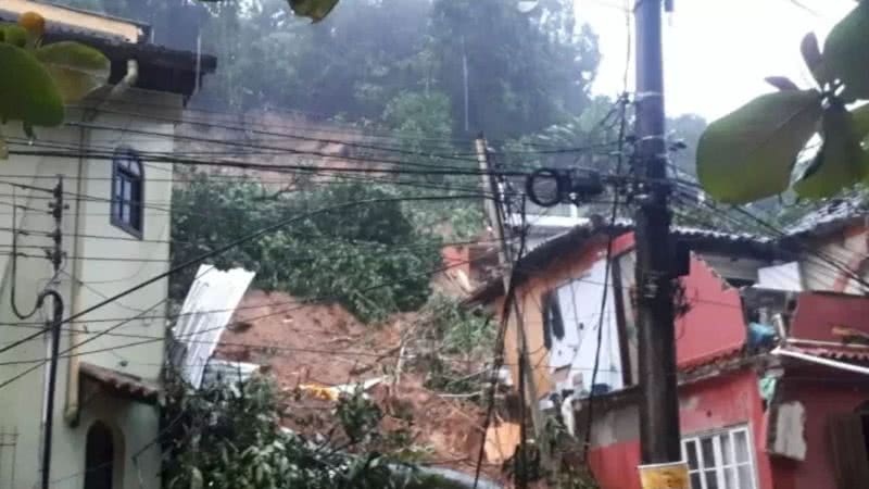 Deslizamento em Angra dos Reis, Rj - Divulgação/Facebook