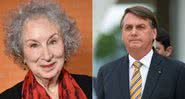 Montagem com fotografia de Margaret Atwood e Bolsonaro - Getty Images