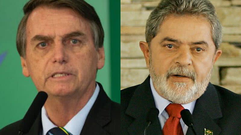 Montagem de Jair Bolsonaro ao lado de Lula - Getty Images/Creative Commons