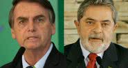 Montagem de Jair Bolsonaro ao lado de Lula - Getty Images/Creative Commons