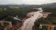 visão aérea do rompimento da barragem em Brumadinho - Getty Images