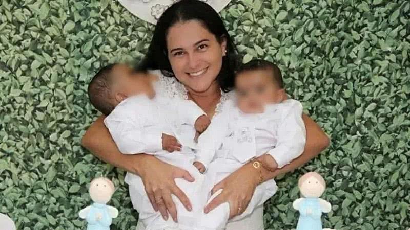 Juliana Creizimar com os filhos - Arquivo pessoal