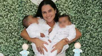 Juliana Creizimar com os filhos - Arquivo pessoal