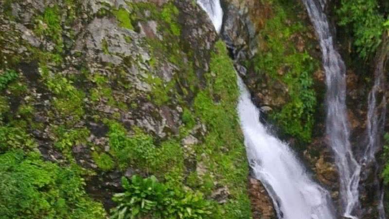 Cachoeira, em Santa Catarina - Divulgação/ Águia 01 da Polícia Militar