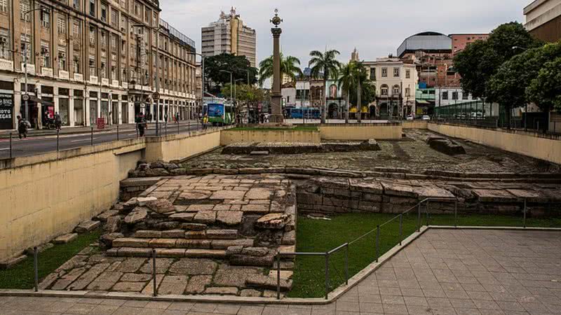 Imagem do Sítio Arqueológico do Cais do Valongo, no Rio de Janeiro - Redrodução/Wikimedia Commons/Donatas Dabravolskas