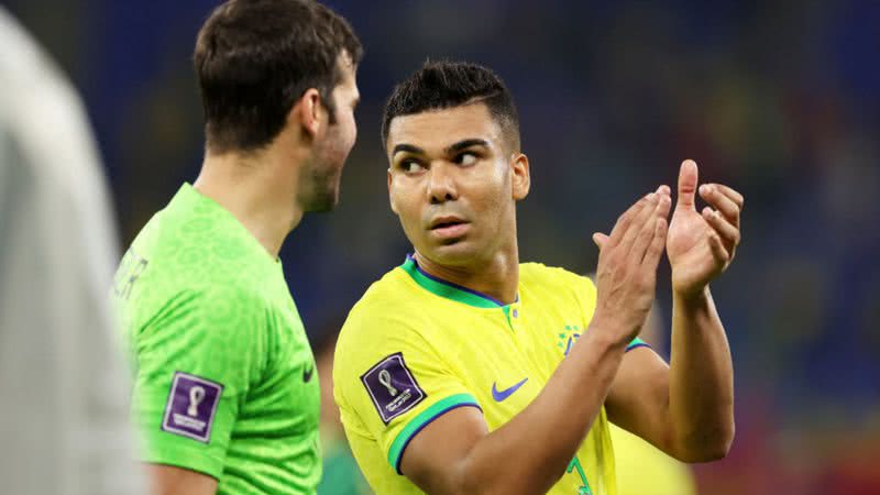 Casemiro durante a partida entre Brasil e Suíça hoje, 28 - Getty Images