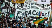 Fotografia de manifestação de 1992 - Divulgação / Repórter Unesp