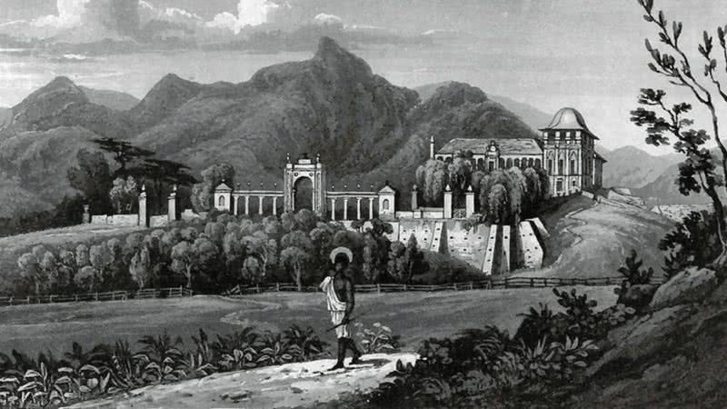 Vista da Quinta da Boa Vista por volta de 1820 - Domínio público / Maria Graham