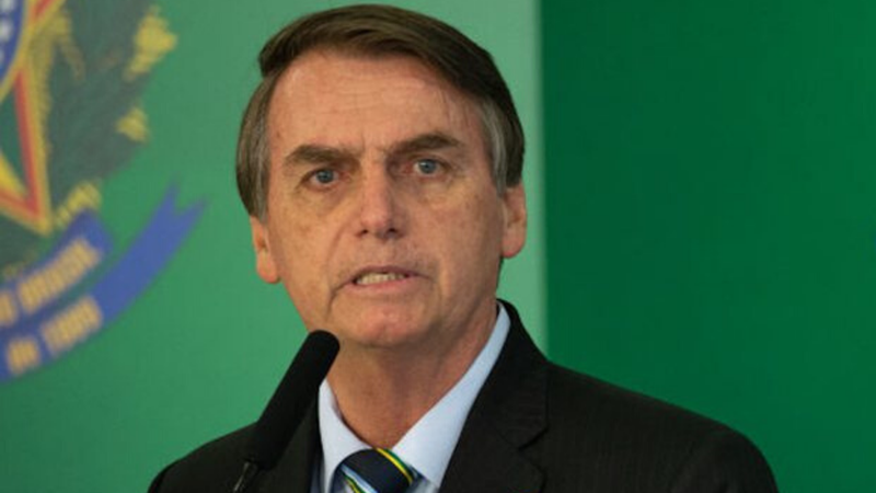 Presidente Jair Bolsonaro durante discurso oficial - Wikimedia Commons