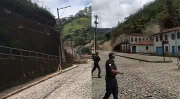 Imagens térreas do deslizamento em Ouro Preto, MG - Divulgação / Redes sociais